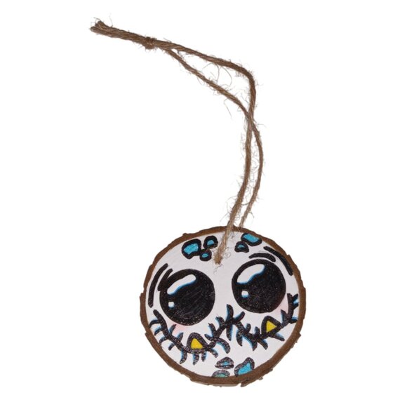 🎯 Cute Handmade, Hand Painted Small Wooden Disc, Hanging Ornament - Picture 6 of 10